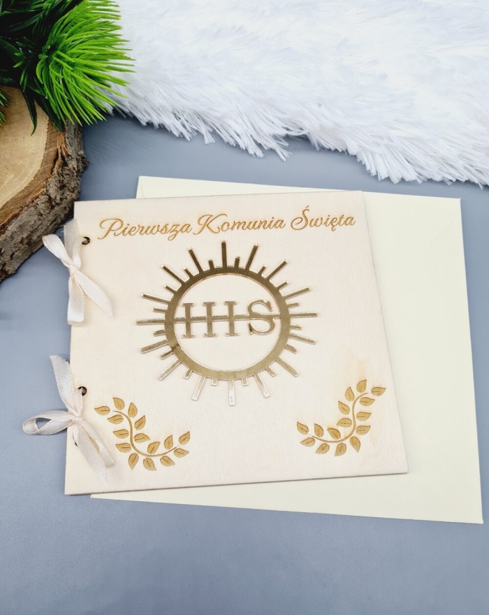 Pamiątka komunijna, kartka na Pierwszą Komunię Świętą
