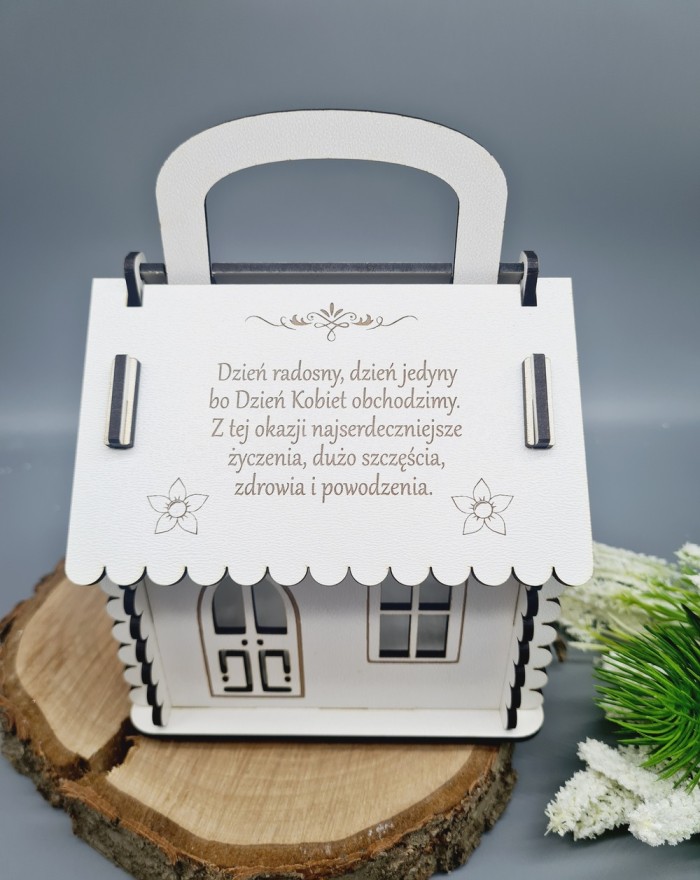 Domek na cukierki, słodka chatka, upominek na Dzień Kobiet