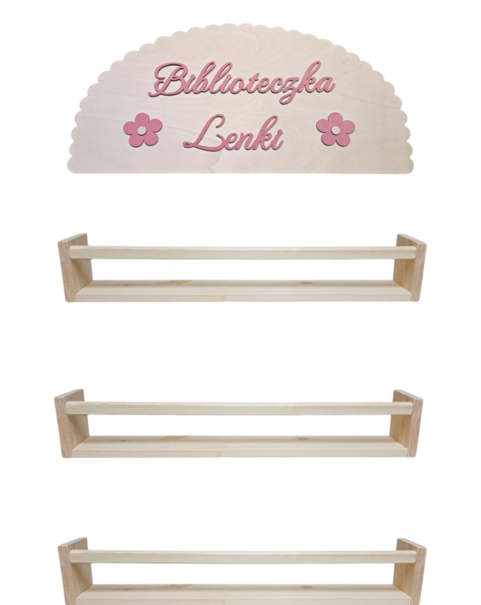 Tabliczka dekoracyjna na ścianę z napisem biblioteczka, personalizowana tabliczka biblioteczka
