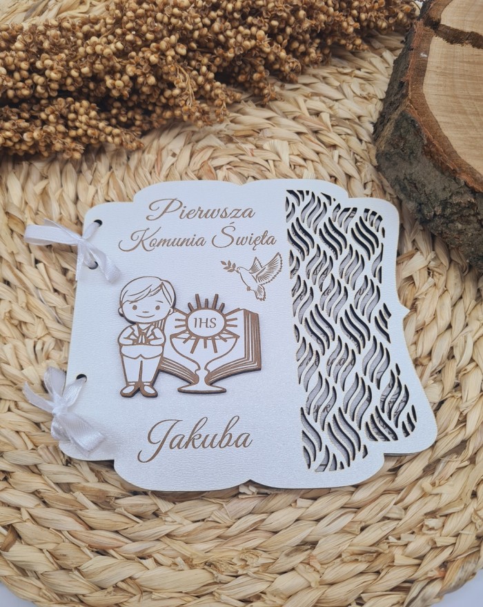 Pamiątka komunijna personalizowana, kartka na Komunię, Pierwsza Komunia Święta