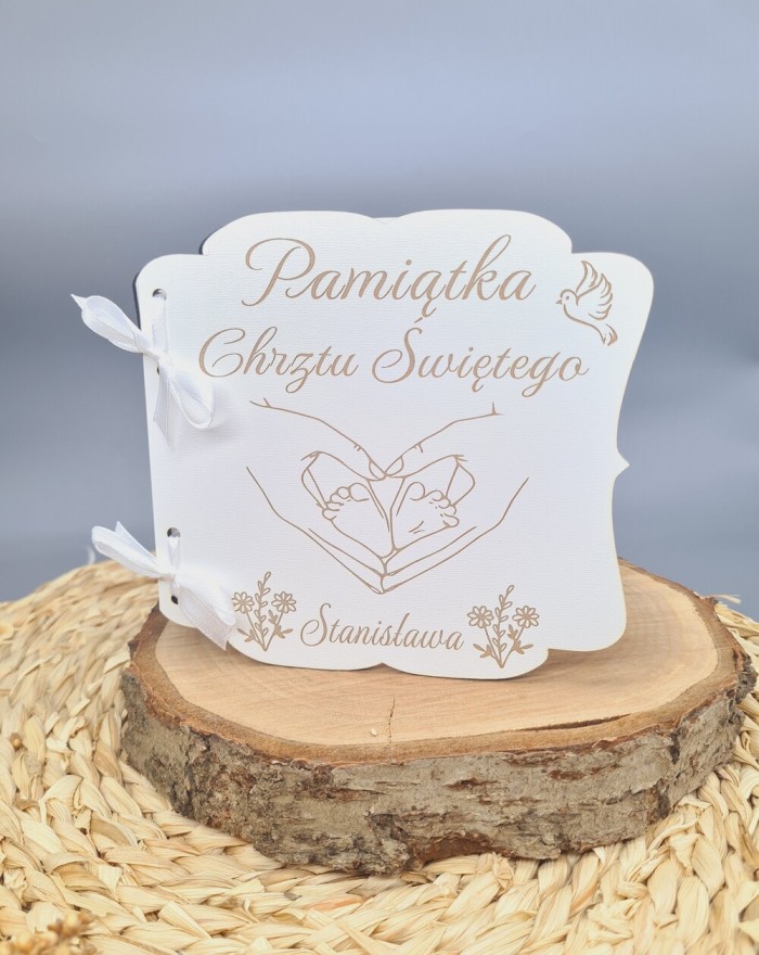 Pamiątka Chrztu Świętego, kartka personalizowana na Chrzest
