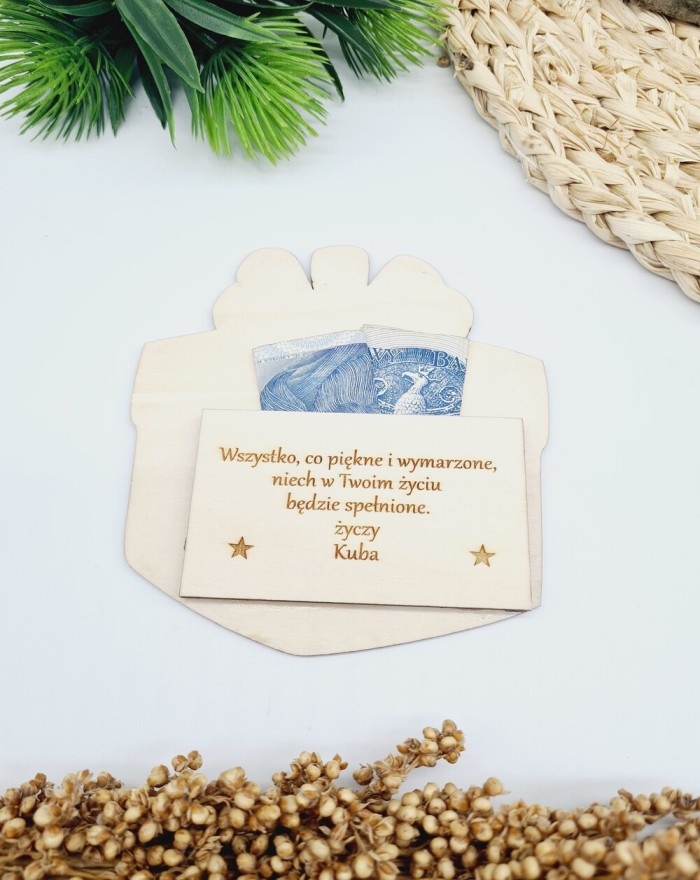 Kartka na urodziny, kartka personalizowana, prezent, opakowanie na bon lub gotówkę