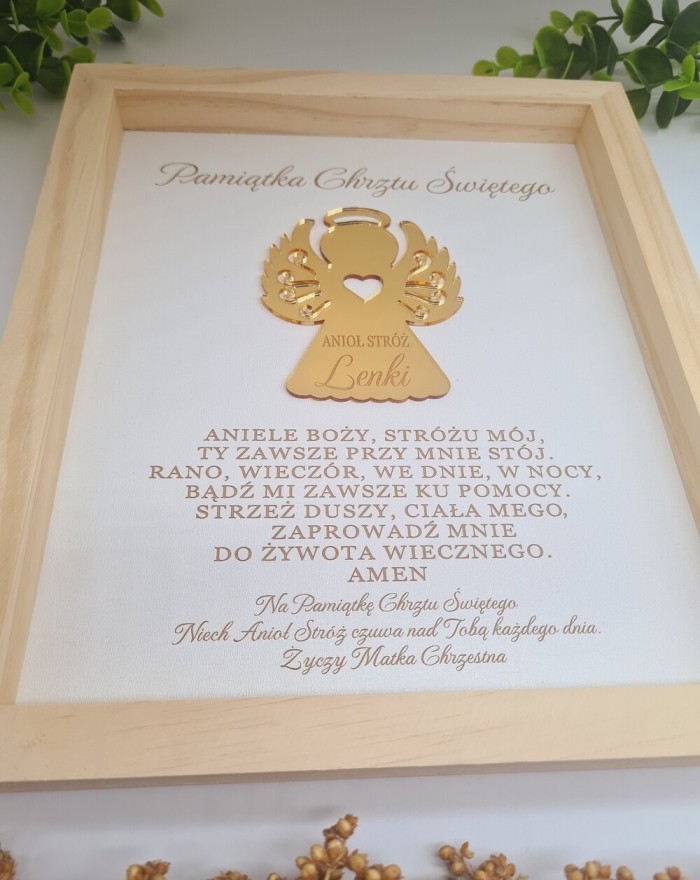Pamiątka na Chrzest Święty, pamiątka Chrztu Świętego,