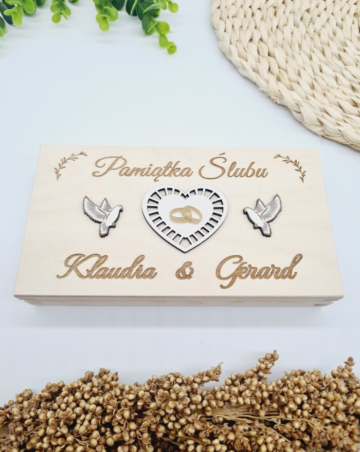 Pamiątka ślubna, pudełko na...