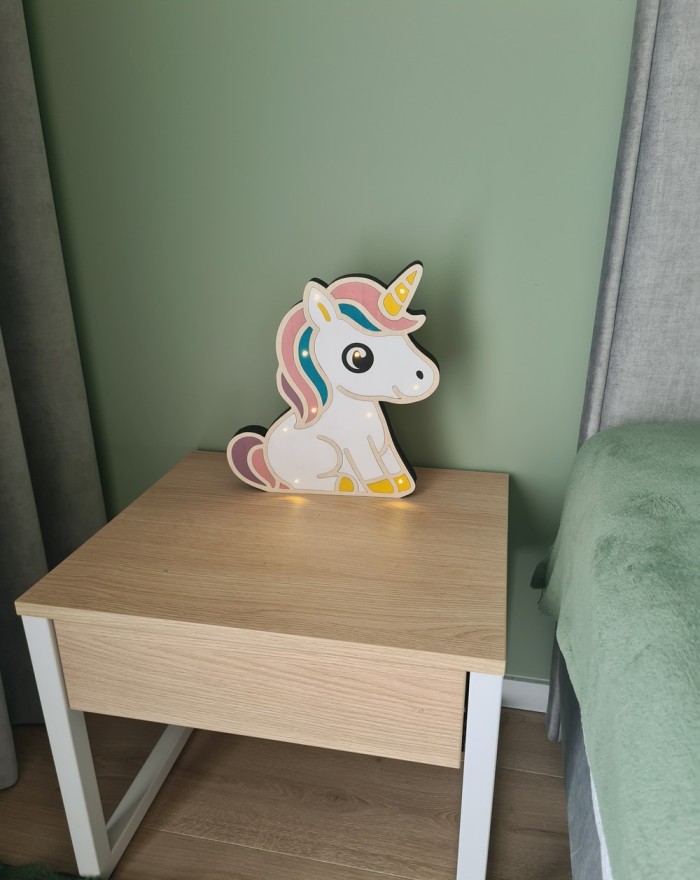 Lampka nocna dla dzieci, lampka jednorożec na baterię, lampka do pokoju dziecięcego