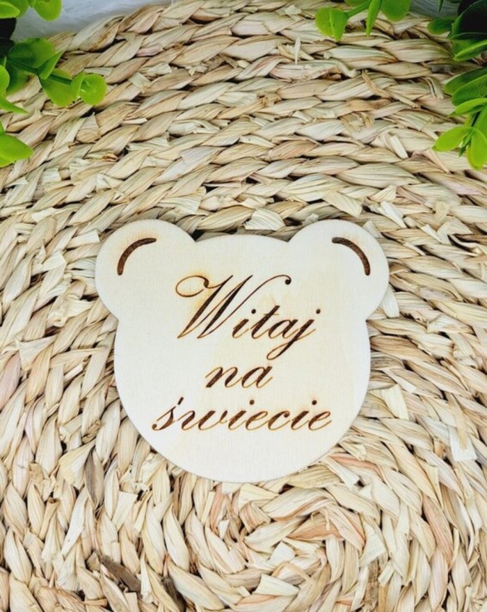 Tabliczki drewniane do zdjęć z miesiącami pierwszy rok życia dziecka, karty  do zdjęć miś, serce, koło, chmurka, balonik