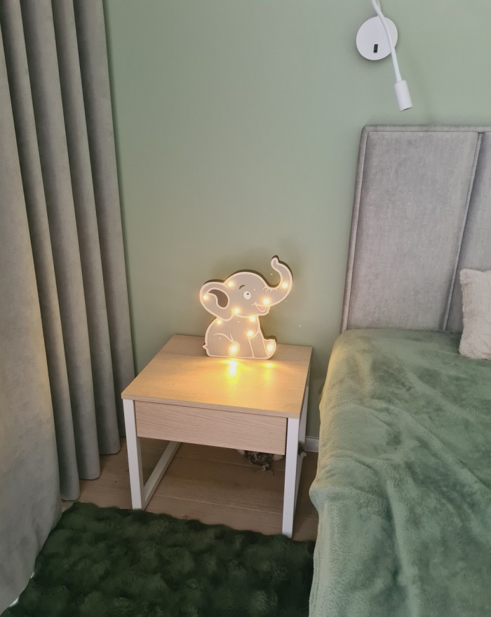 Lampka nocna dla dzieci, lampka słonik na baterię, lampka do pokoju dziecięcego