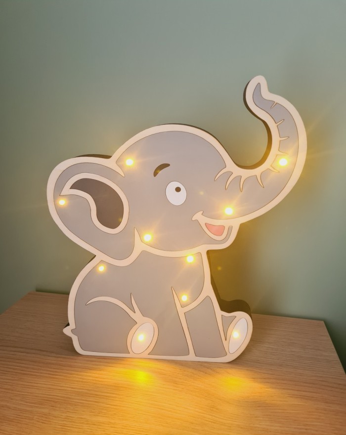 Lampka nocna dla dzieci, lampka słonik na baterię, lampka do pokoju dziecięcego