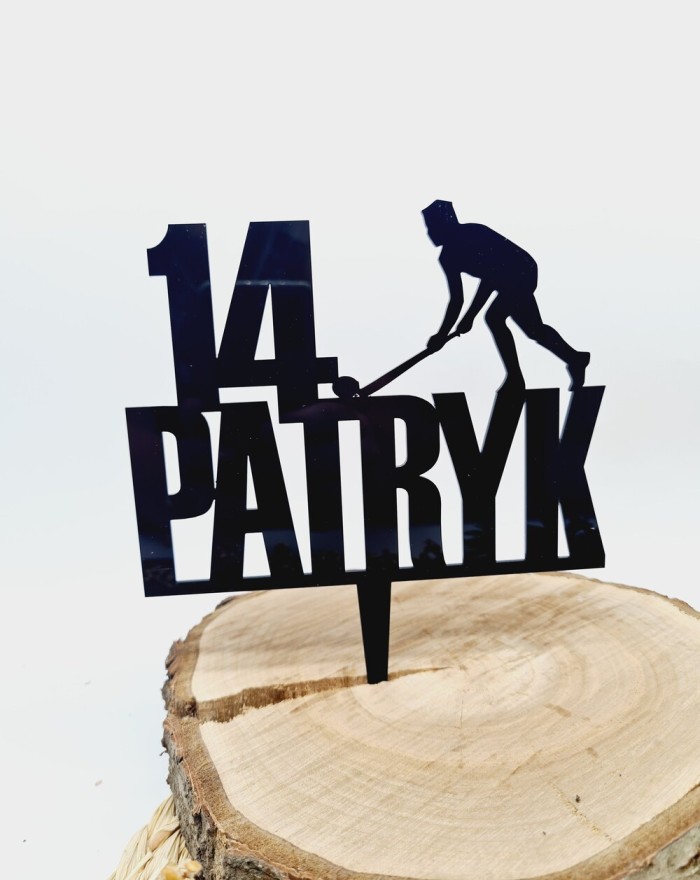 Topper na tort, topper sportowca, topper hokej