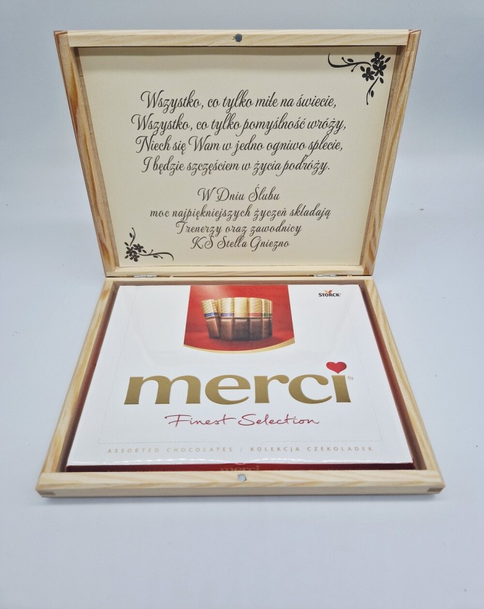 Pudełko na merci na Ślub, pamiątka Ślubu, drewniane personalizowane pudełko na Ślub