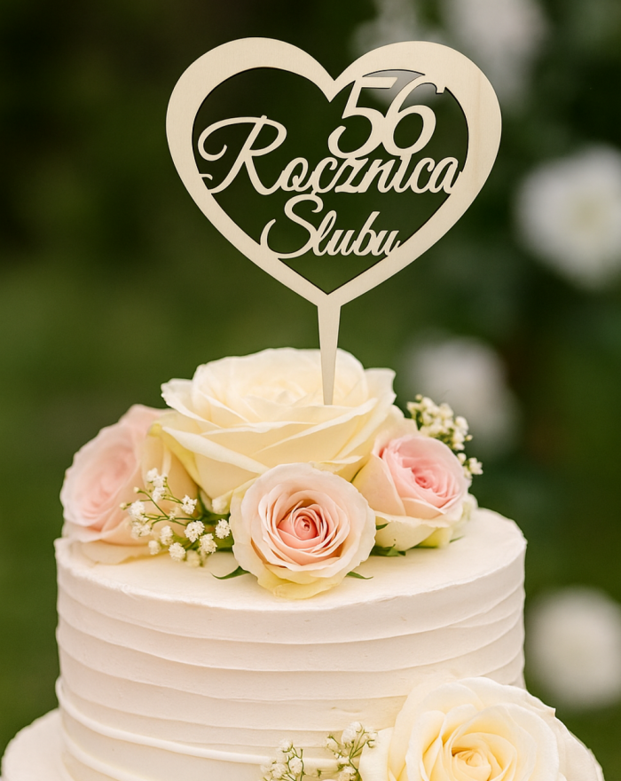 Topper na Rocznicę Ślubu, topper na tort na Rocznicę