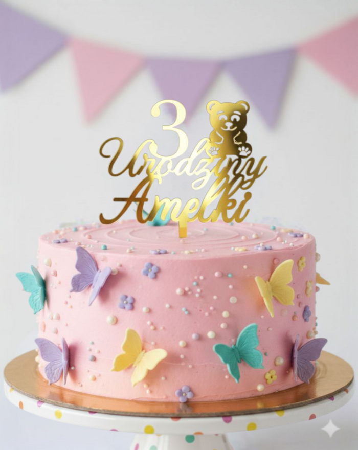 Topper na tort na urodziny,...