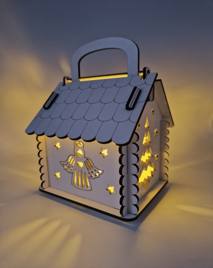 Lampion adwentowy na Roraty - otwierany, ze światełkiem LED