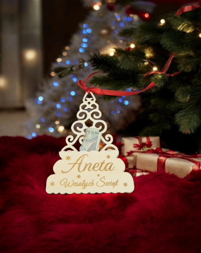 Bon podarunkowy, drewniana...