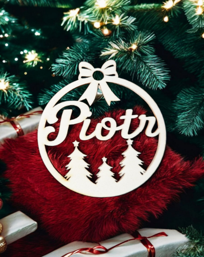 Bombka drewniana z imieniem...