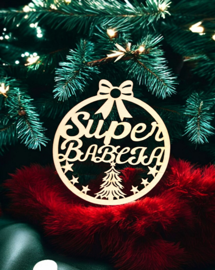 Bombka drewniana dla Babci