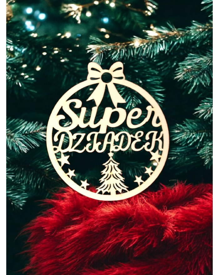 Bombka drewniana dla Dziadka