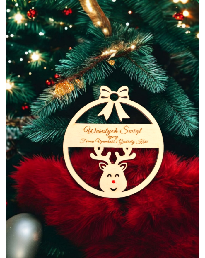 Bombka drewniana dla firm,...