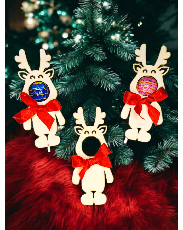 Tabliczka na lizaka renifer