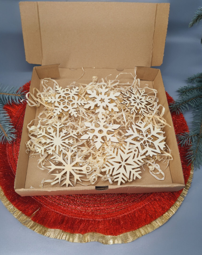 Drewniane bombki, zestaw