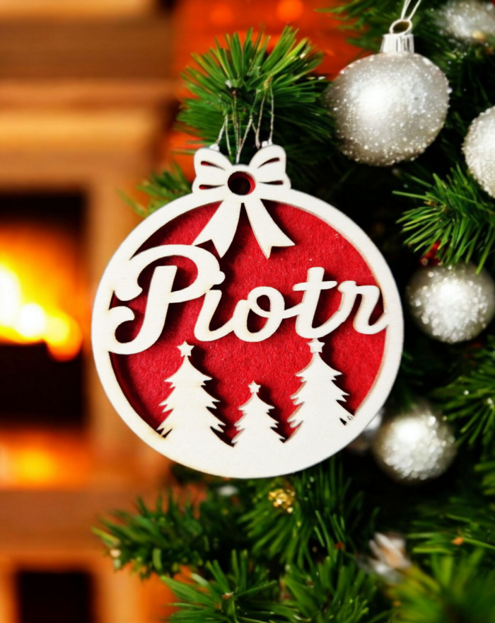 Bombka drewniana z...