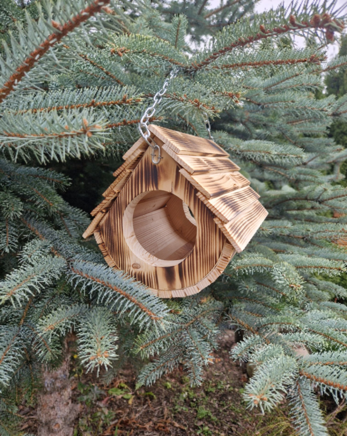 Drewniany karmnik dla...