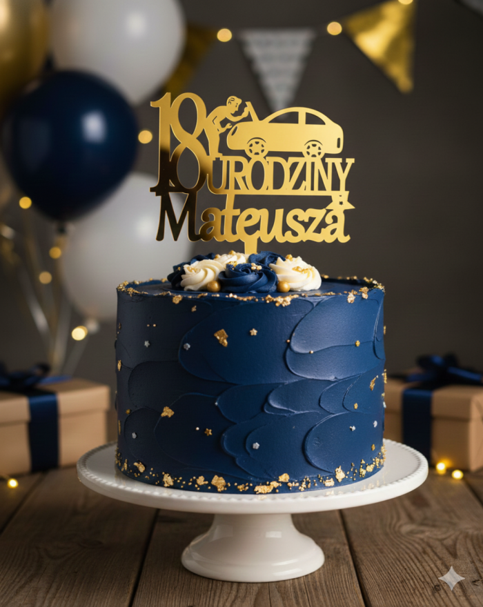 Topper na tort mechanik z...