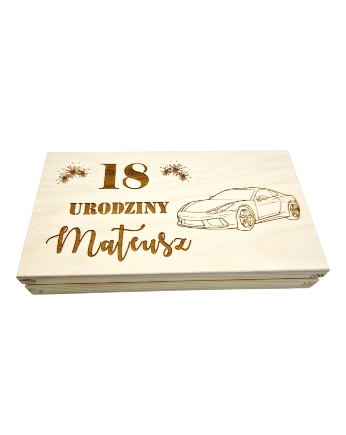 Drewniane pudełko pamiątka...