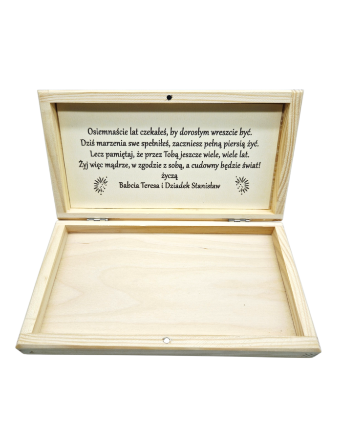 Drewniane pudełko pamiątka...