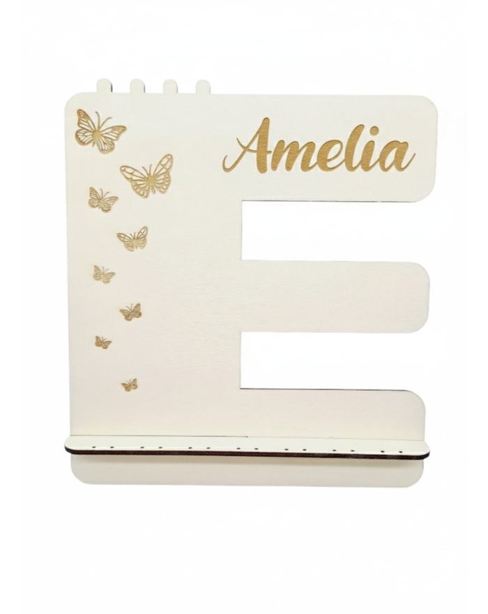 Drewniany stojak na biżuterię – organizer na gumki, spinki, kolczyki, bransoletki i łańcuszki