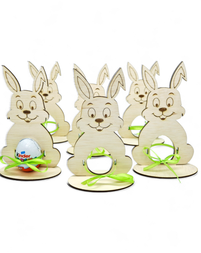 Zając wielkanocny na jajko kinder dla dzieci, podstawka pod jajko, wielkanoc