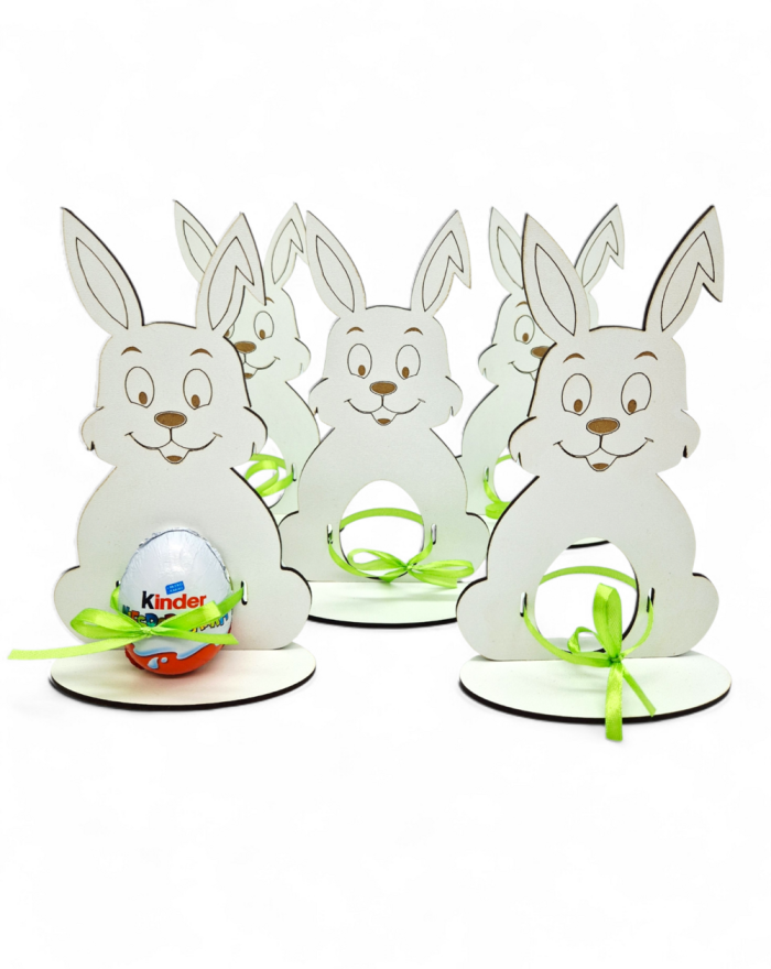 Zając wielkanocny na jajko kinder dla dzieci, podstawka pod jajko, wielkanoc