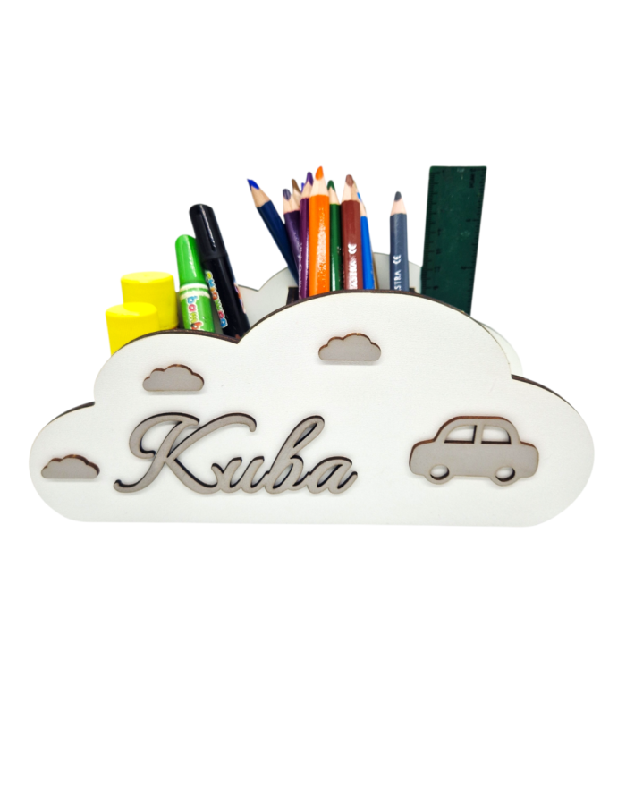 Organizer na biurko chmurka - samochodzik
