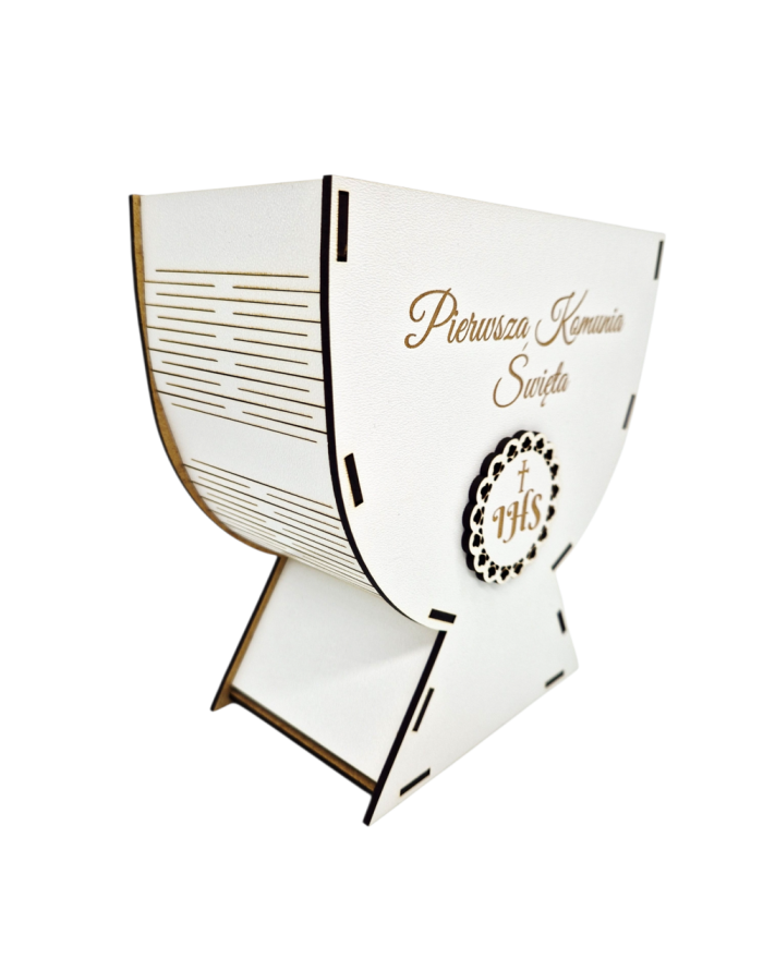 Kielich komunijny Pierwsza Komunia Święta IHS – opakowanie dekoracyjne do aranżacji