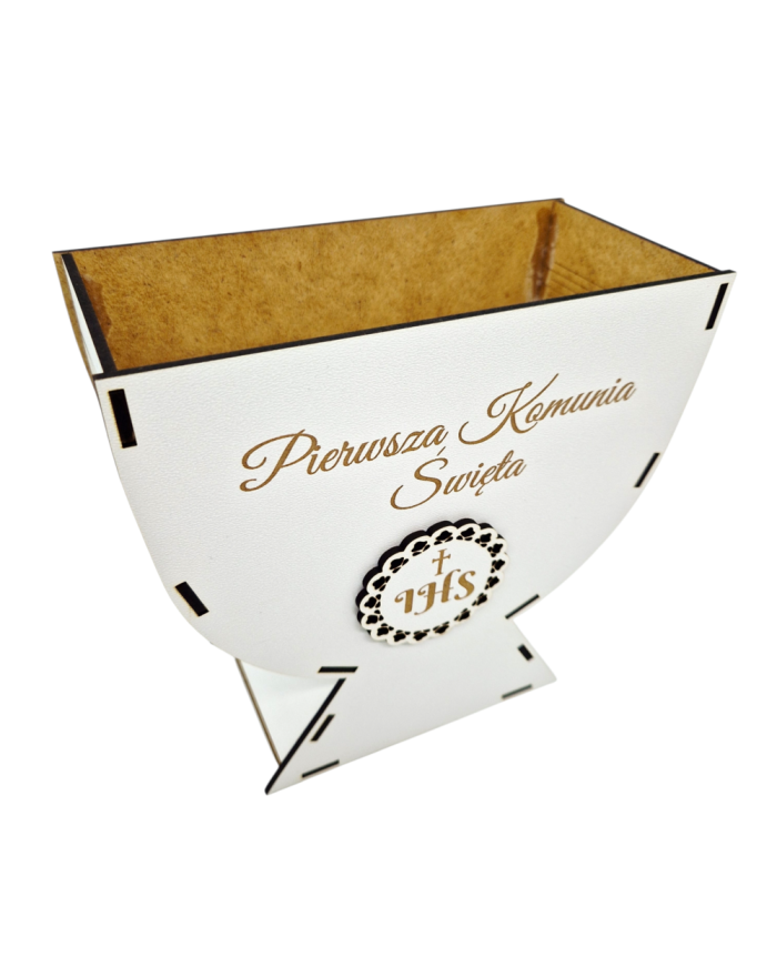 Kielich komunijny Pierwsza Komunia Święta IHS – opakowanie dekoracyjne do aranżacji