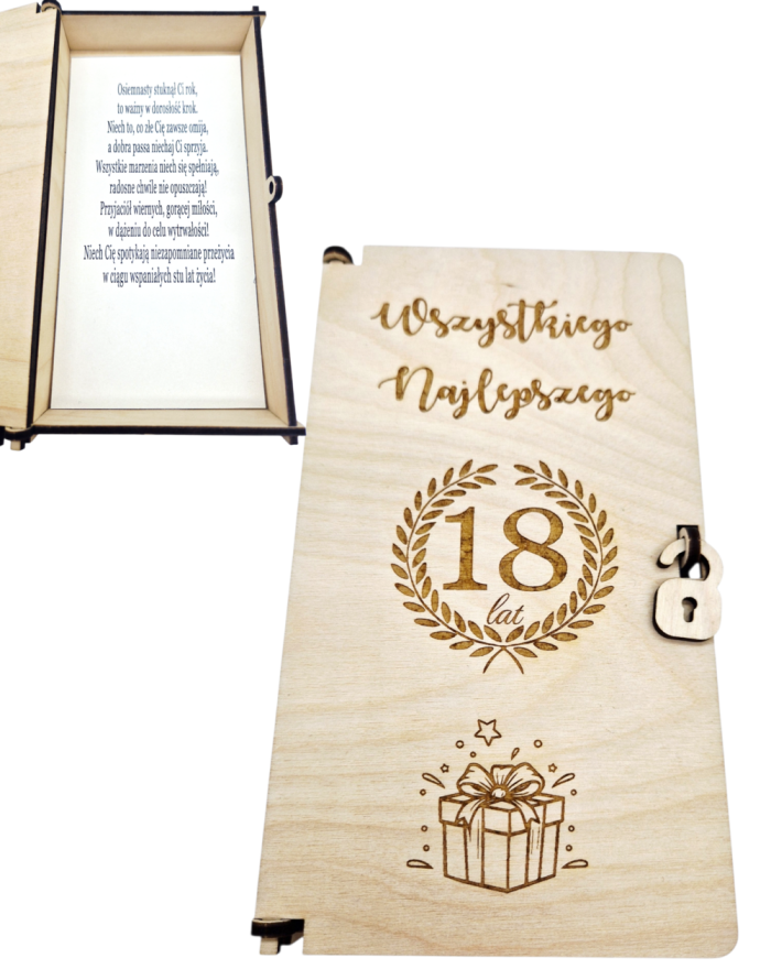 Drewniane Pudełko na 18...