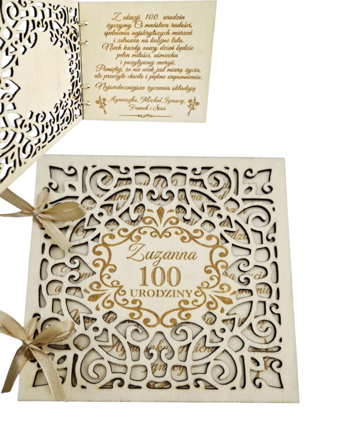 Drewniana kartka na...