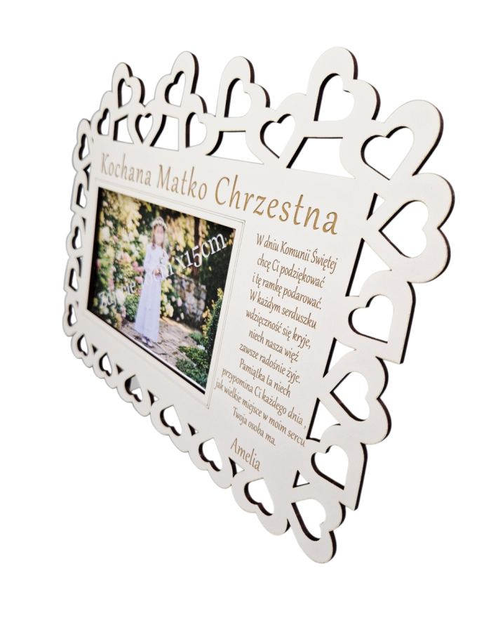 Personalizowane Podziękowanie dla Gości - Ramka Komunijna
