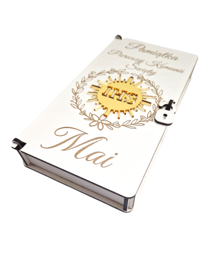 Personalizowane Pudełko na Pieniądze – Pamiątka I Komunii Świętej