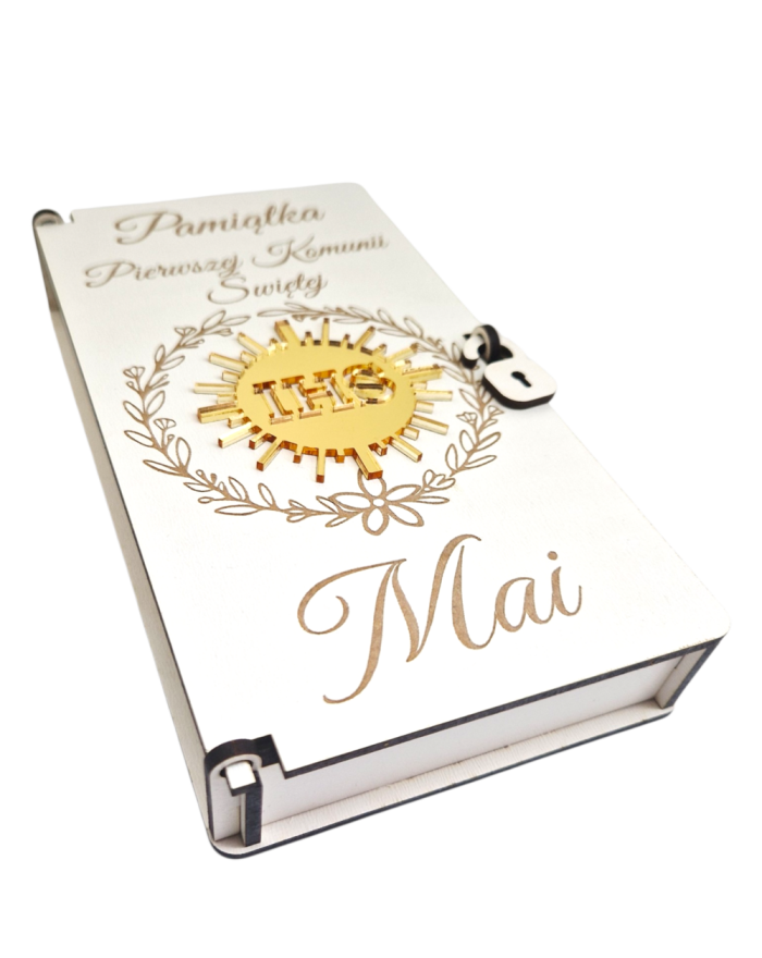 Personalizowane Pudełko na Pieniądze – Pamiątka I Komunii Świętej