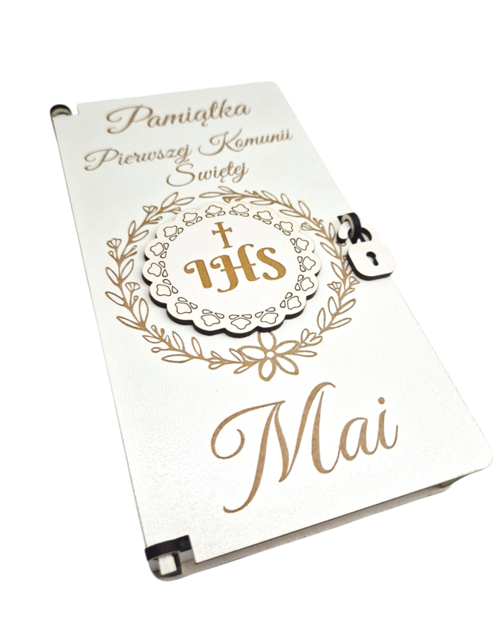 Personalizowane Pudełko na Pieniądze – Pamiątka I Komunii Świętej