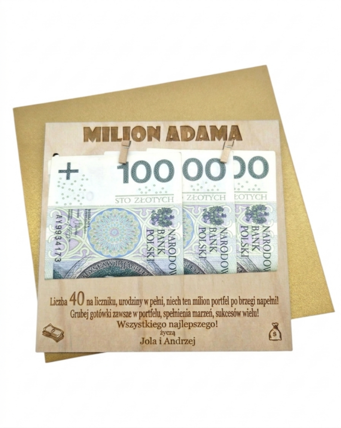 Drewniana kartka na...