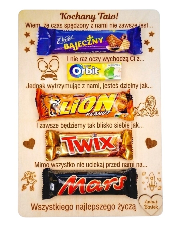 Tabliczka na słodycze...