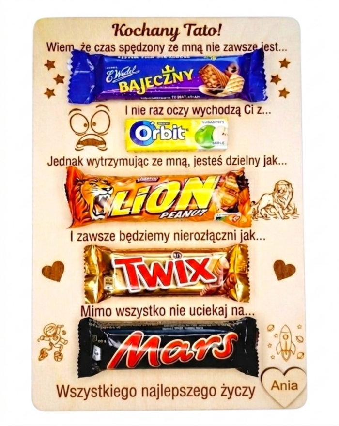 Tabliczka na słodycze...