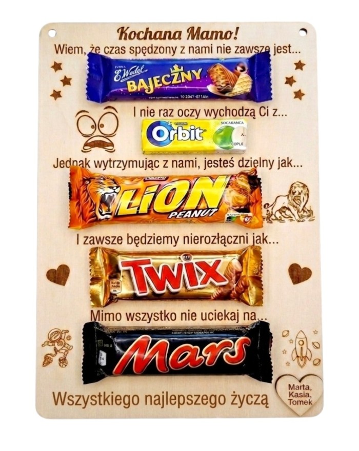 Tabliczka na słodycze...