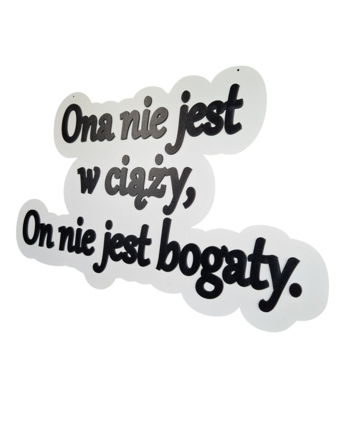 Tabliczka Ślubna napis Ona...