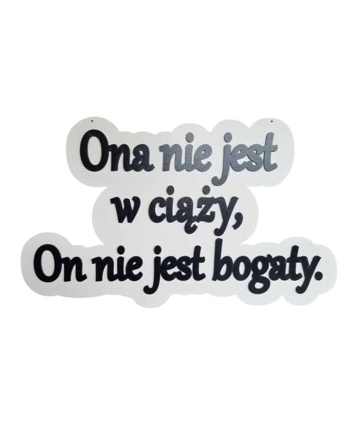 Tabliczka Ślubna napis Ona...