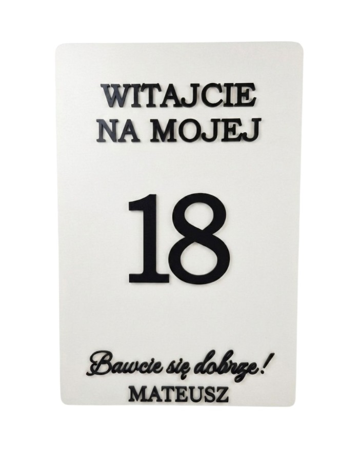 Tablica Powitalna na 18...