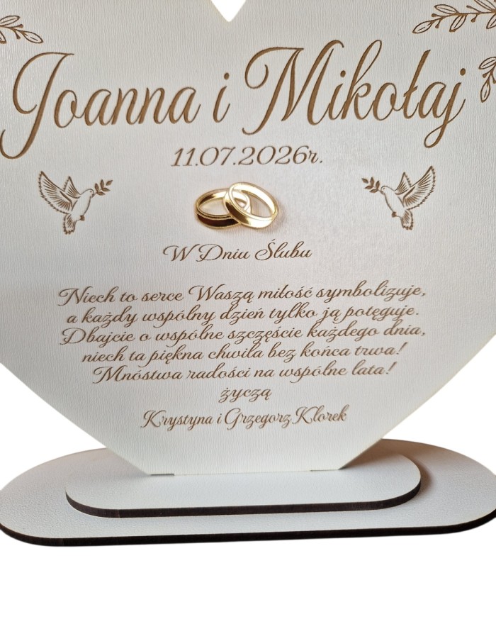 Pamiątka Ślubu drewniane...