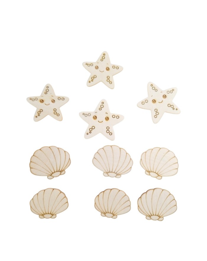 Drewniane ozdoby na ścianę do pokoju dziecka zwierzątka morskie ocean